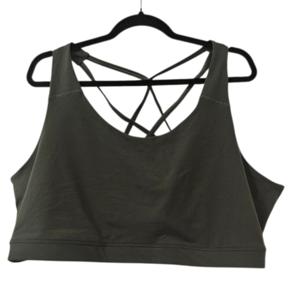 Old Navy Olive Green Strappy Sports Bra